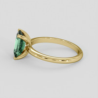 1.58 Ct. Bluish Green Sapphire Ring, 10K Yellow Gold 4