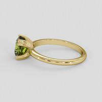 1.98 Ct. Yellowish Green Sapphire Ring, 10K Yellow Gold 4