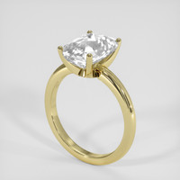 4.05 Ct. White Sapphire Ring, 10K Yellow Gold 2