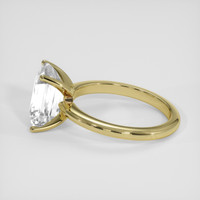 4.05 Ct. White Sapphire Ring, 10K Yellow Gold 4