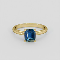 1.55 Ct. Greenish Blue Sapphire Ring, 10K Yellow Gold 1