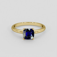 1.19 Ct. Blue Sapphire Ring, 10K Yellow Gold 1