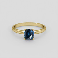 1.02 Ct. Blue Sapphire Ring, 10K Yellow Gold 1