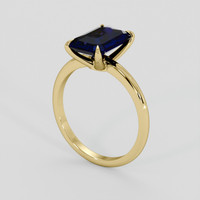3.06 Ct. Blue Sapphire Ring, 10K Yellow Gold 2