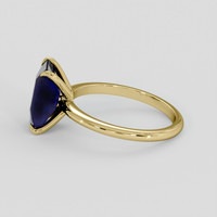 3.06 Ct. Blue Sapphire Ring, 10K Yellow Gold 4