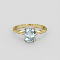 2.66 Ct. Bluish Green Sapphire Ring, 10K Yellow Gold 1
