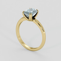 2.66 Ct. Bluish Green Sapphire Ring, 10K Yellow Gold 2