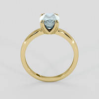 2.66 Ct. Bluish Green Sapphire Ring, 10K Yellow Gold 3