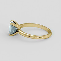 2.66 Ct. Bluish Green Sapphire Ring, 10K Yellow Gold 4