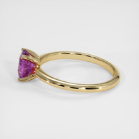1.08 Ct. Pinkish Purple Sapphire Ring, 10K Yellow Gold 4