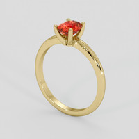 0.96 Ct. Padparadscha Sapphire Ring, 10K Yellow Gold 2