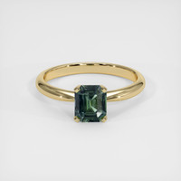 0.83 Ct. Green Sapphire Ring, 10K Yellow Gold 1