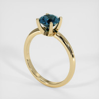 1.59 Ct. Greenish Blue Sapphire Ring, 10K Yellow Gold 2
