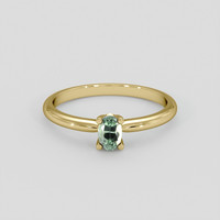 0.46 Ct. Green Sapphire Ring, 10K Yellow Gold 1
