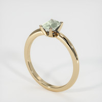 0.84 Ct. Green Sapphire Ring, 10K Yellow Gold 2