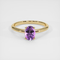 1.05 Ct. Purple Sapphire Ring, 10K Yellow Gold 1