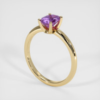 1.05 Ct. Purple Sapphire Ring, 10K Yellow Gold 2