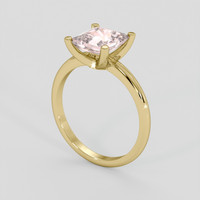 2.18 Ct. Peach Sapphire Ring, 10K Yellow Gold 2