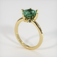 1.80 Ct. Green Sapphire Ring, 10K Yellow Gold 2