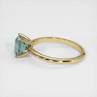 2.29 Ct. Bluish Green Sapphire Ring, 10K Yellow Gold 4