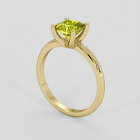 1.38 Ct. Yellowish Green Sapphire Ring, 10K Yellow Gold 2