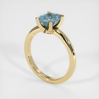 1.48 Ct. Greenish Blue Sapphire Ring, 10K Yellow Gold 2