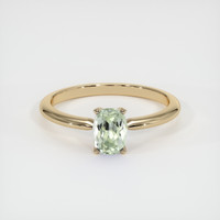 0.80 Ct. Green Sapphire Ring, 10K Yellow Gold 1