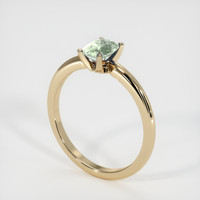 0.80 Ct. Green Sapphire Ring, 10K Yellow Gold 2