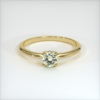 0.94 Ct. Green Sapphire Ring, 10K Yellow Gold 1