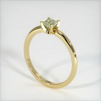 0.94 Ct. Green Sapphire Ring, 10K Yellow Gold 2