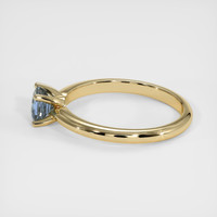 0.48 Ct. Greenish Blue Sapphire Ring, 14K Yellow Gold 4