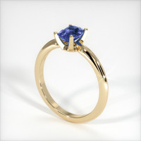 1.10 Ct. Blue Sapphire Ring, 14K Yellow Gold 2