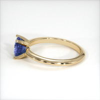1.10 Ct. Blue Sapphire Ring, 14K Yellow Gold 4
