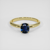 0.98 Ct. Blue Sapphire Ring, 14K Yellow Gold 1