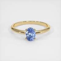 0.78 Ct. Sapphire Ring, 14K Yellow Gold 1