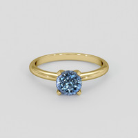 1.37 Ct. Blue Spinel Ring, 14K Yellow Gold 1