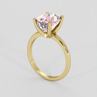 3.78 Ct. Pink Kunzite Ring, 14K Yellow Gold 2