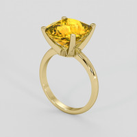 6.10 Ct. Yellow Citrine Ring, 14K Yellow Gold 2