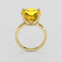 6.10 Ct. Yellow Citrine Ring, 14K Yellow Gold 3