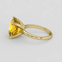 6.10 Ct. Yellow Citrine Ring, 14K Yellow Gold 4