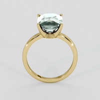 3.49 Ct. Bluish Green Beryl Ring, 14K Yellow Gold 3