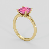 2.25 Ct. Pink Tourmaline Ring, 14K Yellow Gold 2