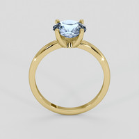 2.30 Ct. Greyish Blue Spinel Ring, 14K Yellow Gold 3