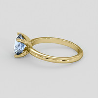 2.30 Ct. Greyish Blue Spinel Ring, 14K Yellow Gold 4