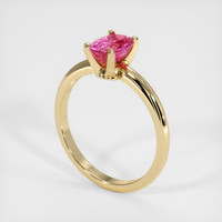 1.25 Ct. Pink Sapphire Ring, 14K Yellow Gold 2