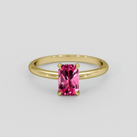 1.19 Ct. Pink Sapphire Ring, 14K Yellow Gold 1
