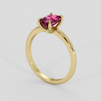 1.19 Ct. Pink Sapphire Ring, 14K Yellow Gold 2