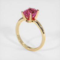 2.41 Ct. Pink Sapphire Ring, 14K Yellow Gold 2