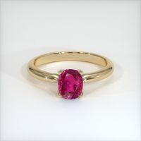 0.80 Ct. Ruby Ring, 14K Yellow Gold 1