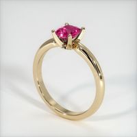 0.80 Ct. Ruby Ring, 14K Yellow Gold 2